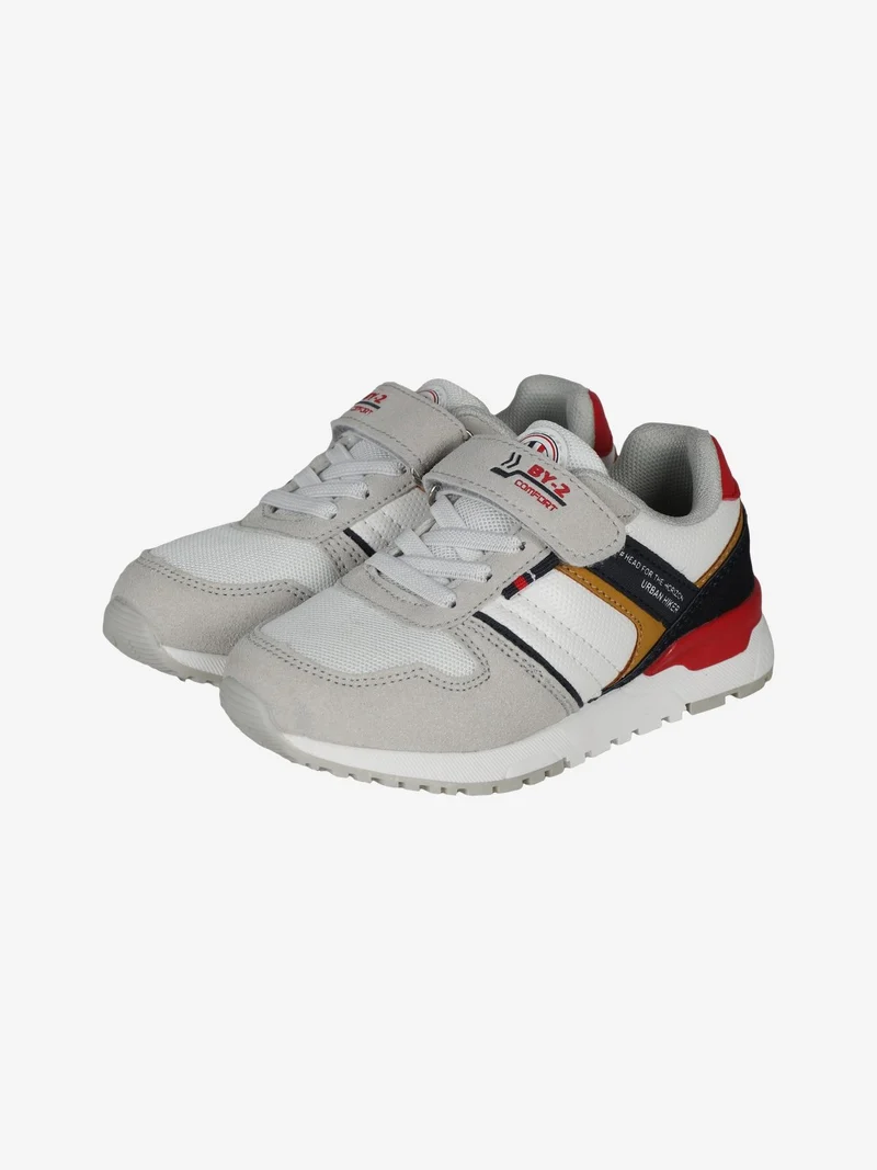 Sneakers da bambino con cinturino a strappo - grigio