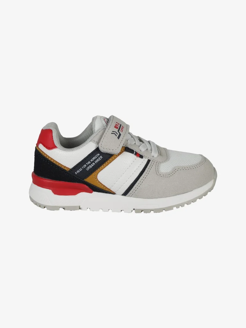 Sneakers da bambino con cinturino a strappo - grigio