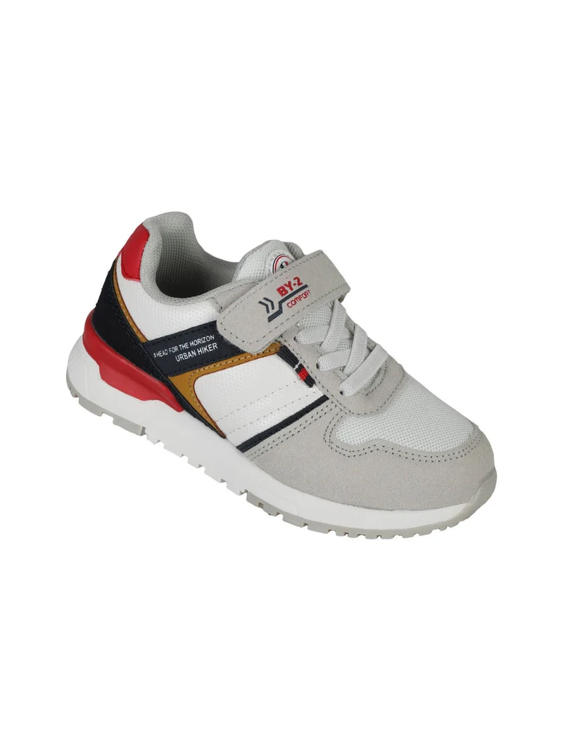 Sneakers da bambino con cinturino a strappo - grigio
