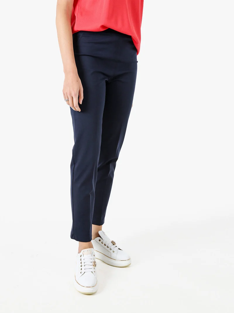 Pantaloni donna a sigaretta - blu scuro