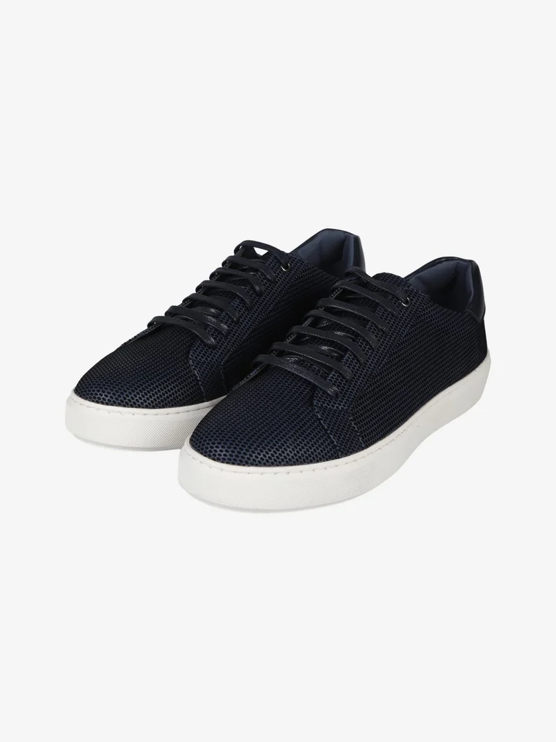 Sneakers basse da uomo stringate - blu scuro