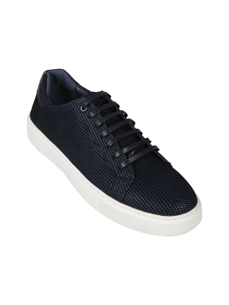 Sneakers basse da uomo stringate - blu scuro