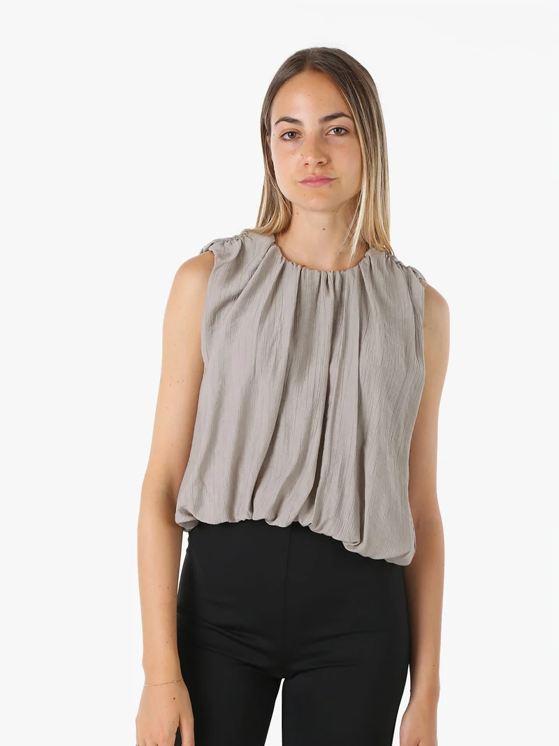 Top donna a palloncino - fango