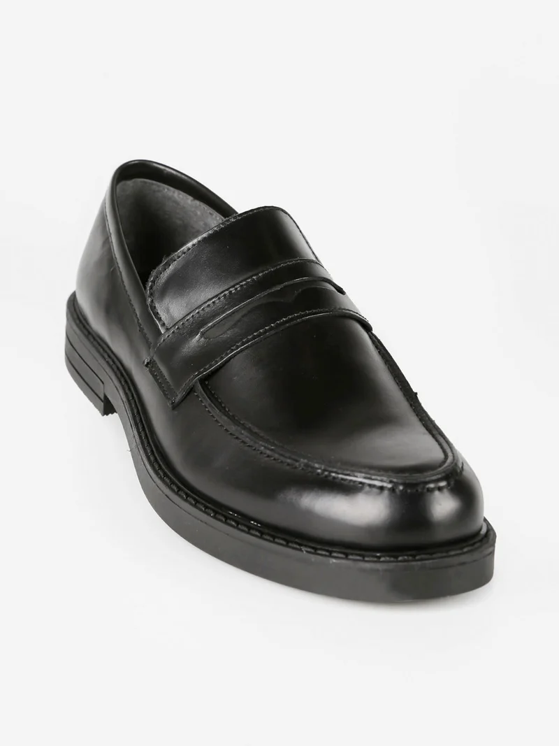 Mocassini uomo in pelle - nero