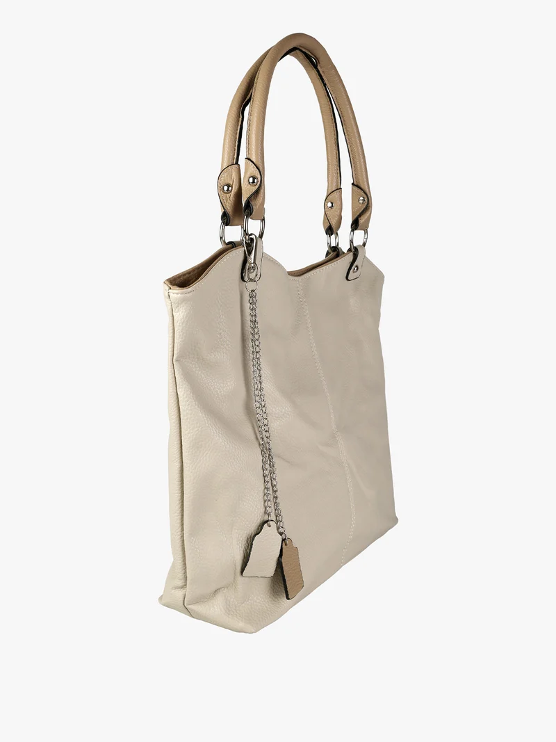 Borsa a spalla da donna in ecopelle - beige