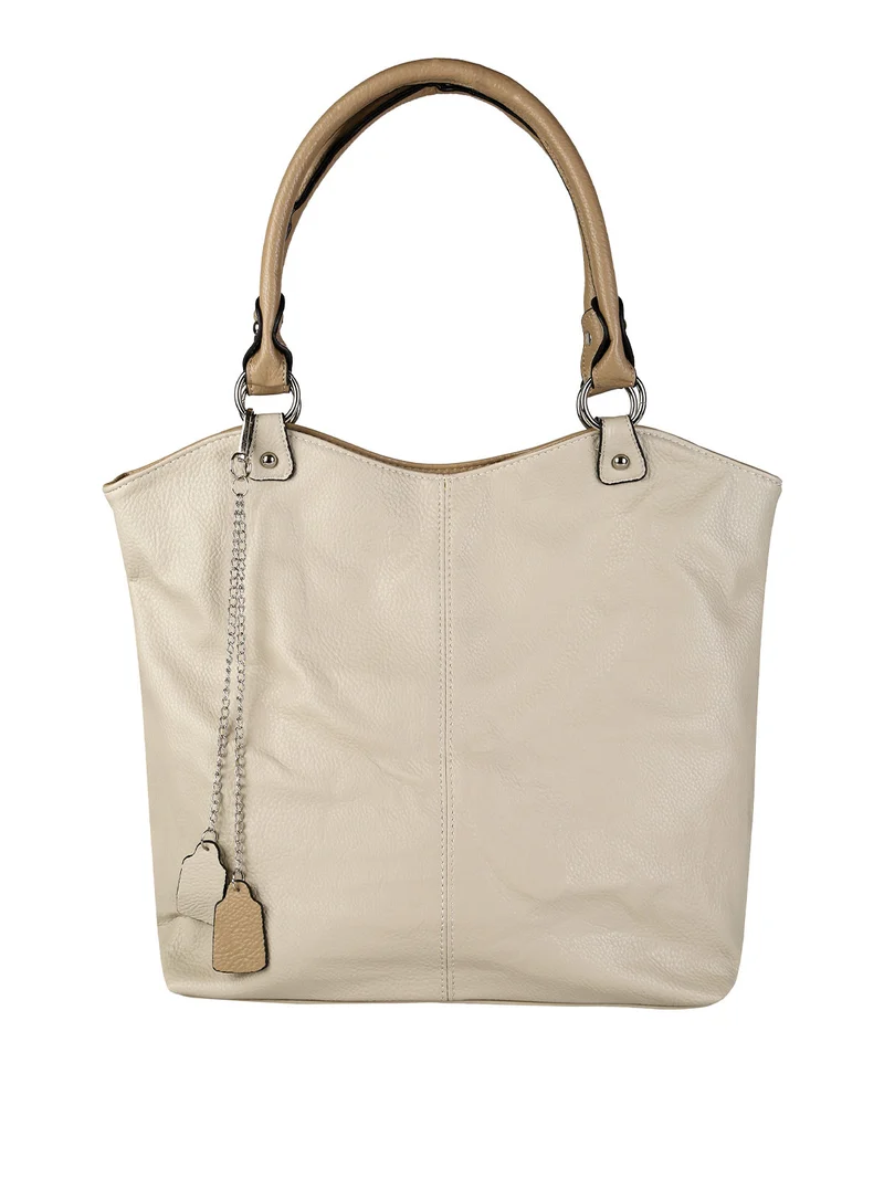 Borsa a spalla da donna in ecopelle - beige