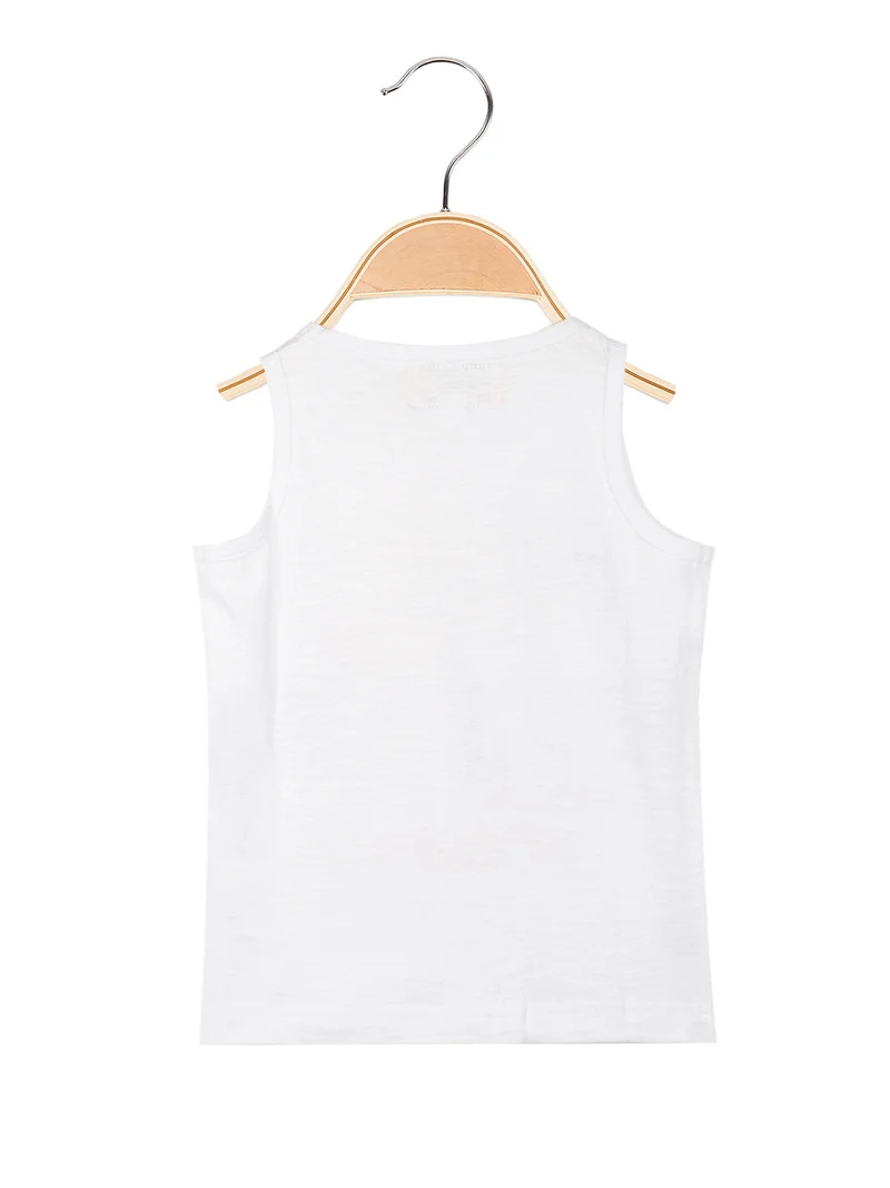 Canotta da neonato con stampe - bianco