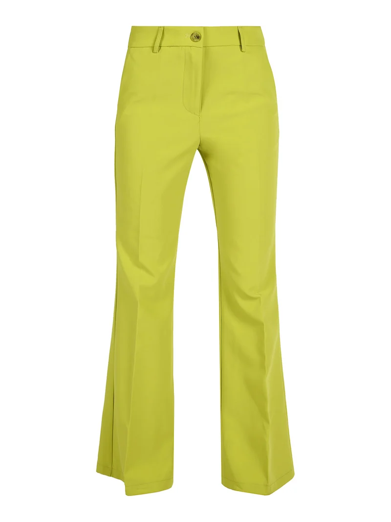 Pantaloni eleganti da donna con finale a zampa - mela