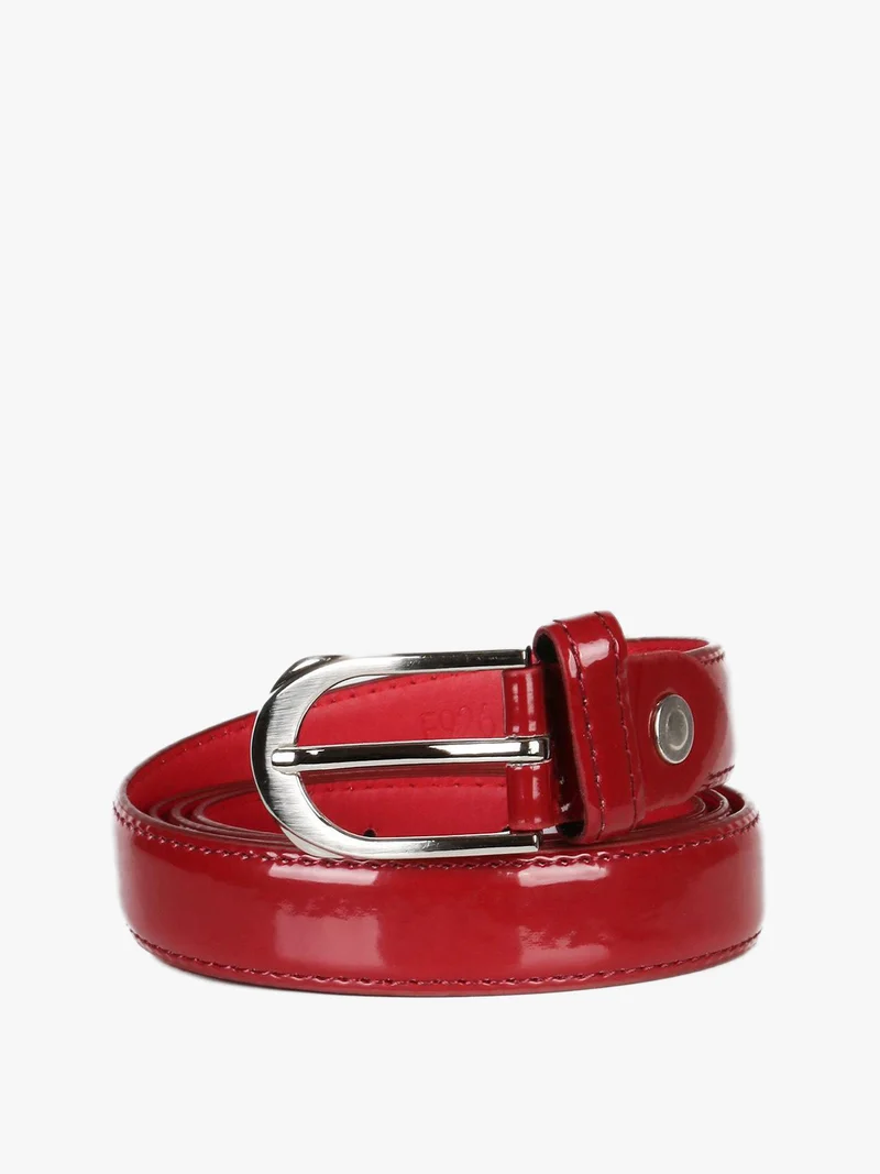 Cintura sottile in vernice - rosso
