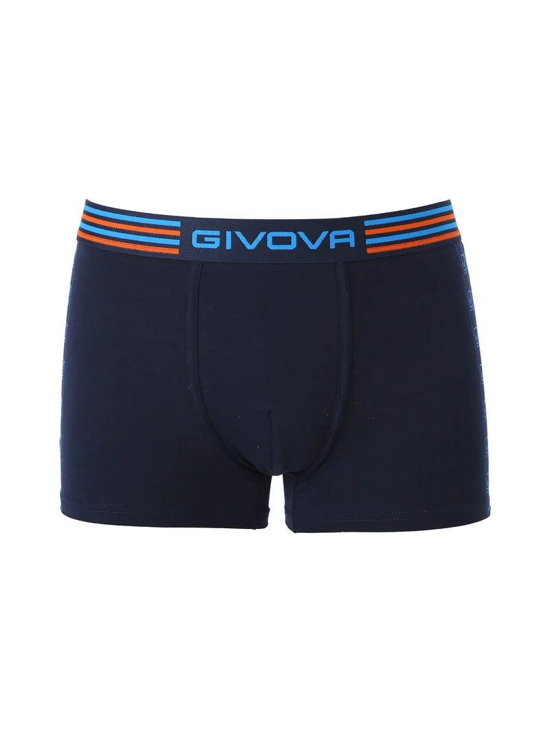 Boxer da uomo in cotone stretch - blu scuro