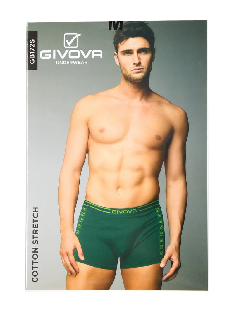 Boxer da uomo in cotone stretch - blu scuro