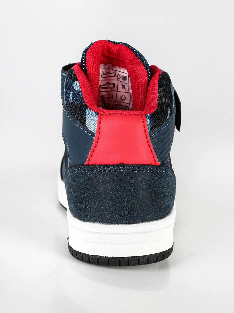 Sneakers alte con stampa mimetica - navy