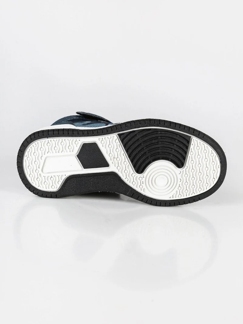 Sneakers alte con stampa mimetica - navy