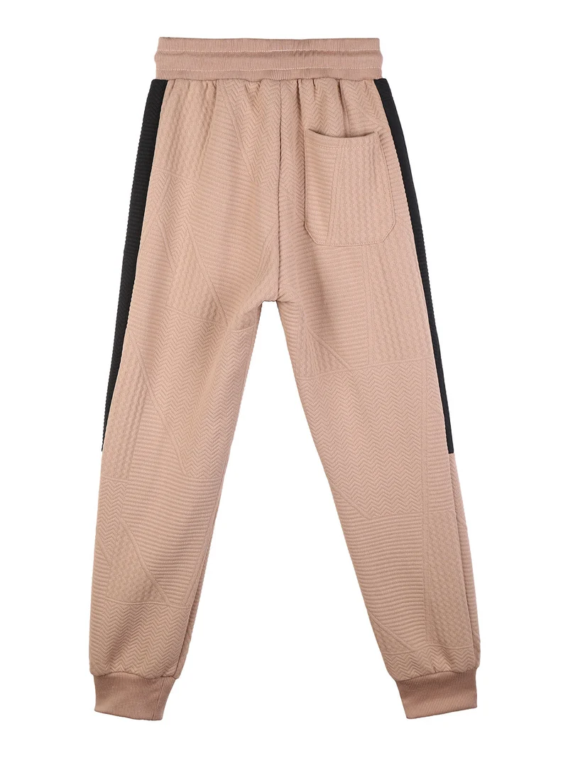 Pantaloni sportivi bicolor da bambino - khaki