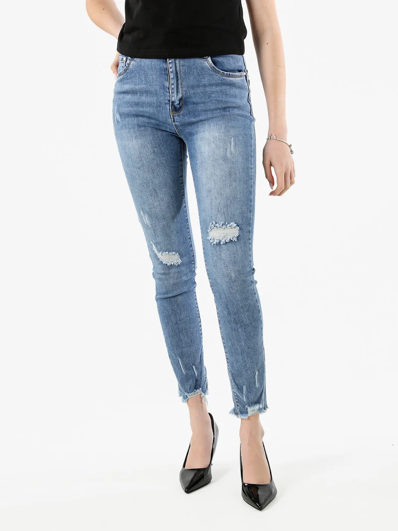 Jeans donna skinny con strappi - jeans