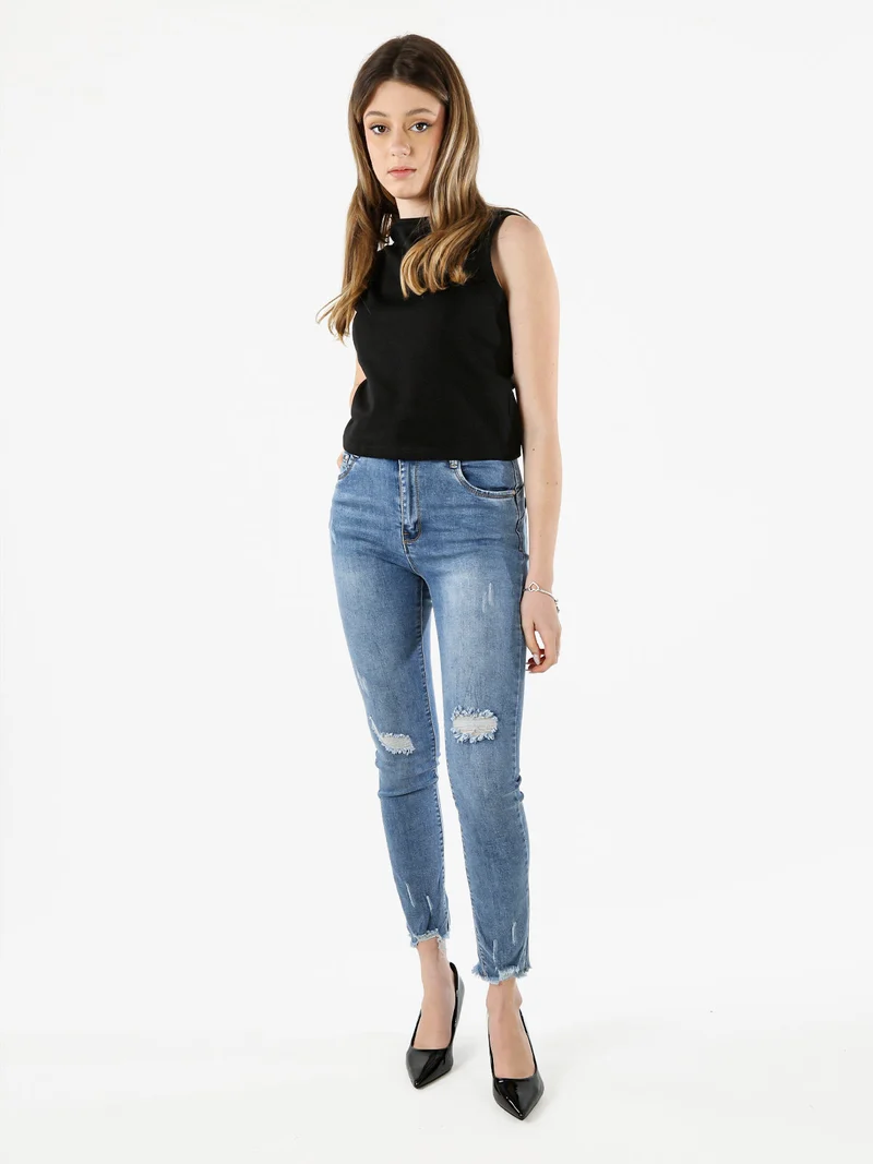 Jeans donna skinny con strappi - jeans