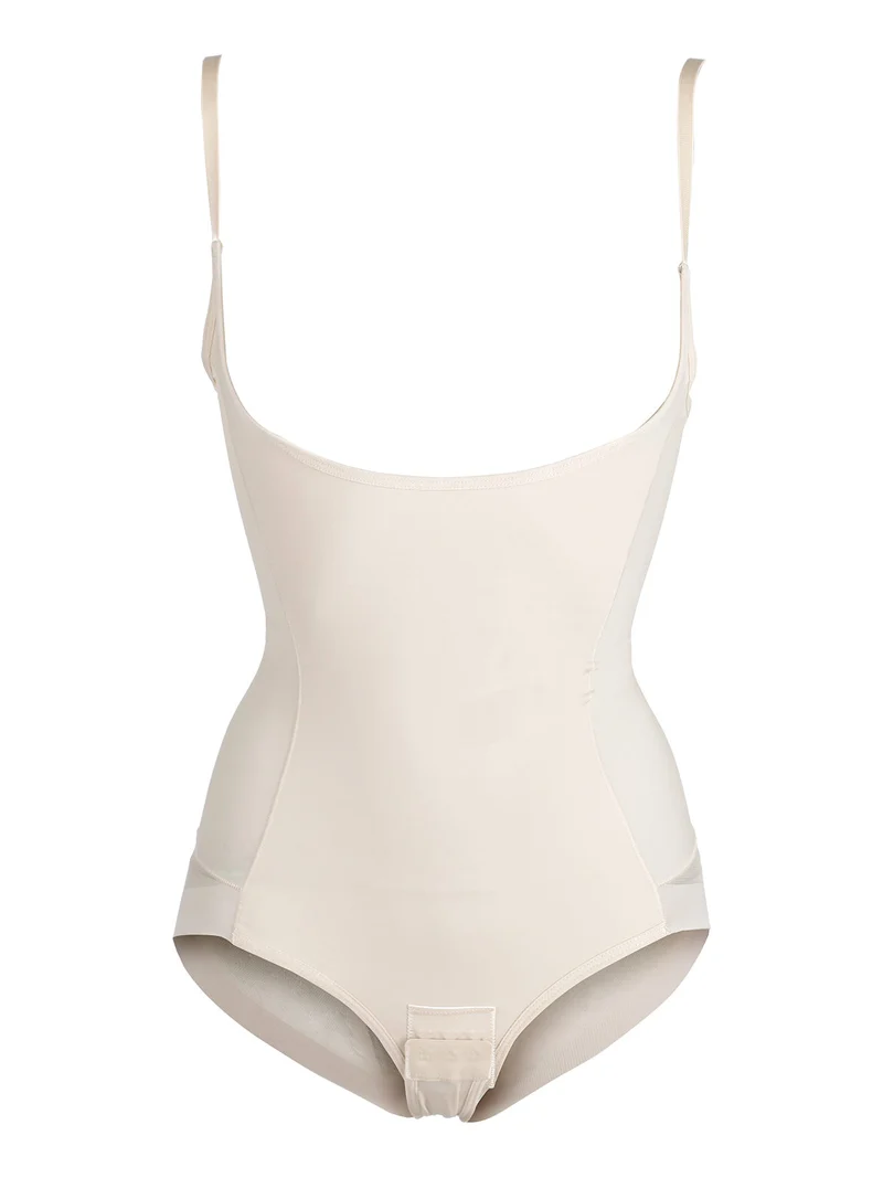 Body donna modellante a busto aperto - khaki