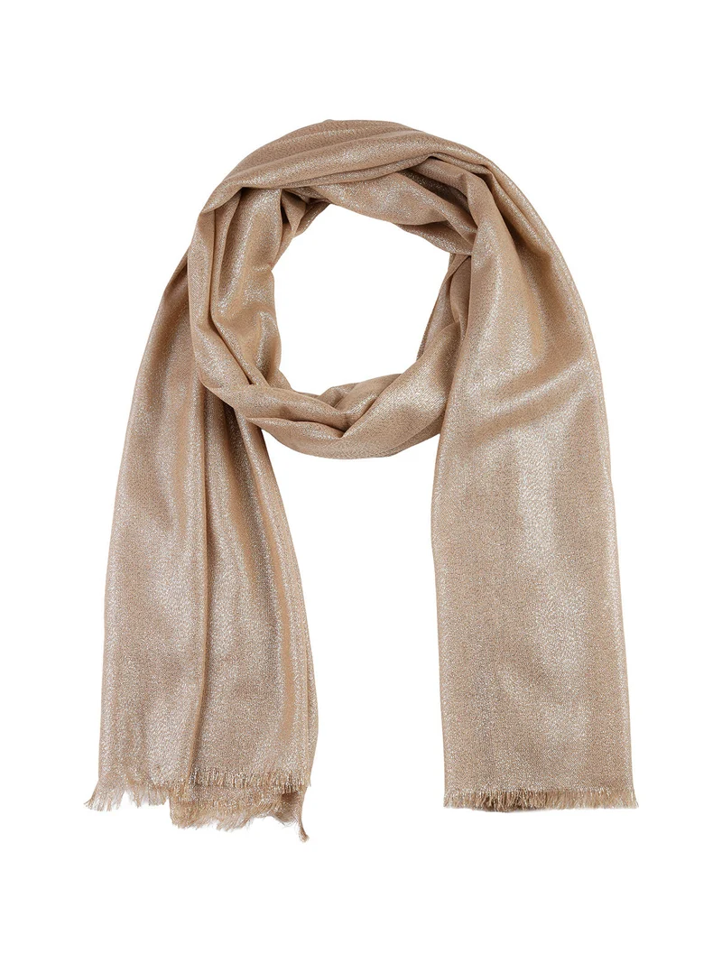 Sciarpa donna leggera lurex - cammello