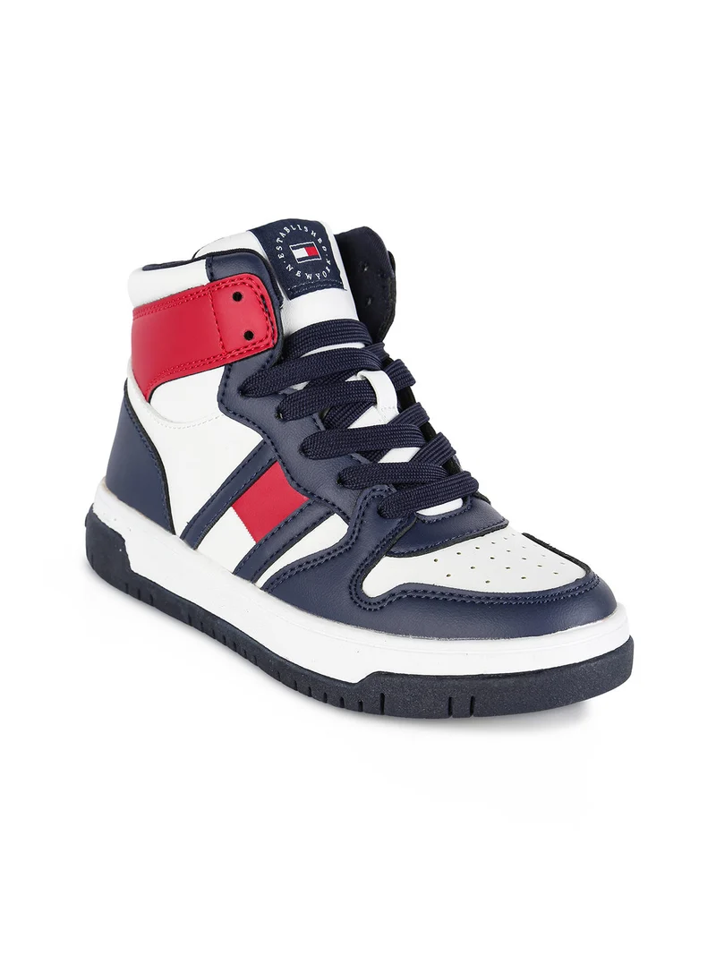 Sneakers alte da bambino bicolor - blu scuro