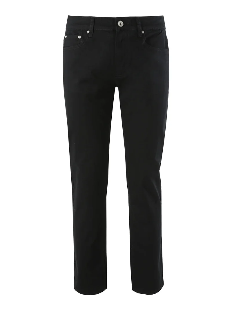 Pantaloni casual da uomo in cotone taglie grandi - nero
