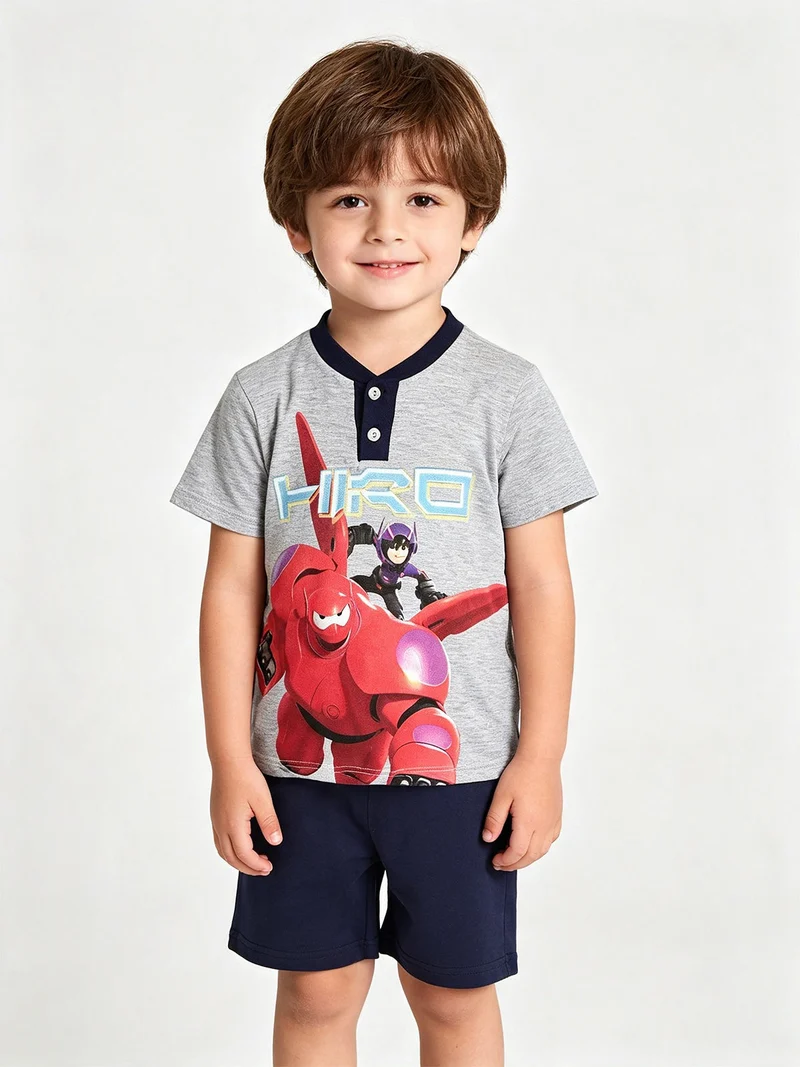 Big Hero Pigiama corto da bambino in cotone - grigio