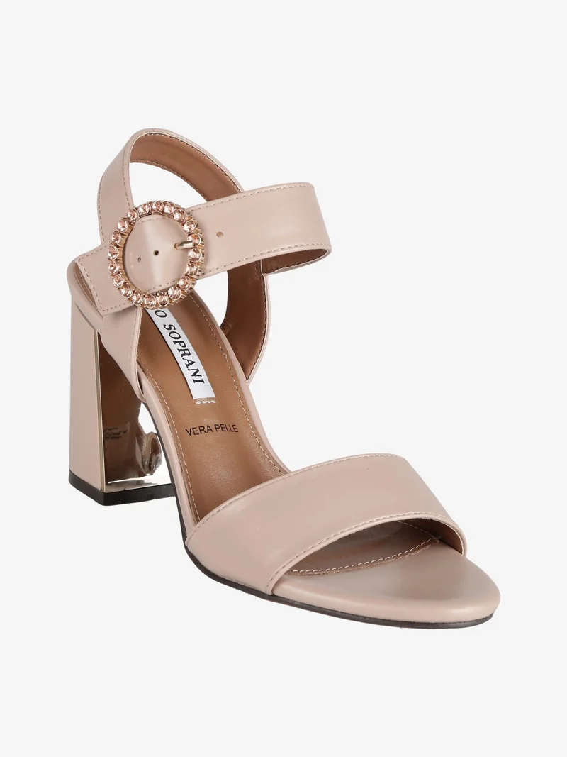 Sandali con strass donna con tacco - nudo