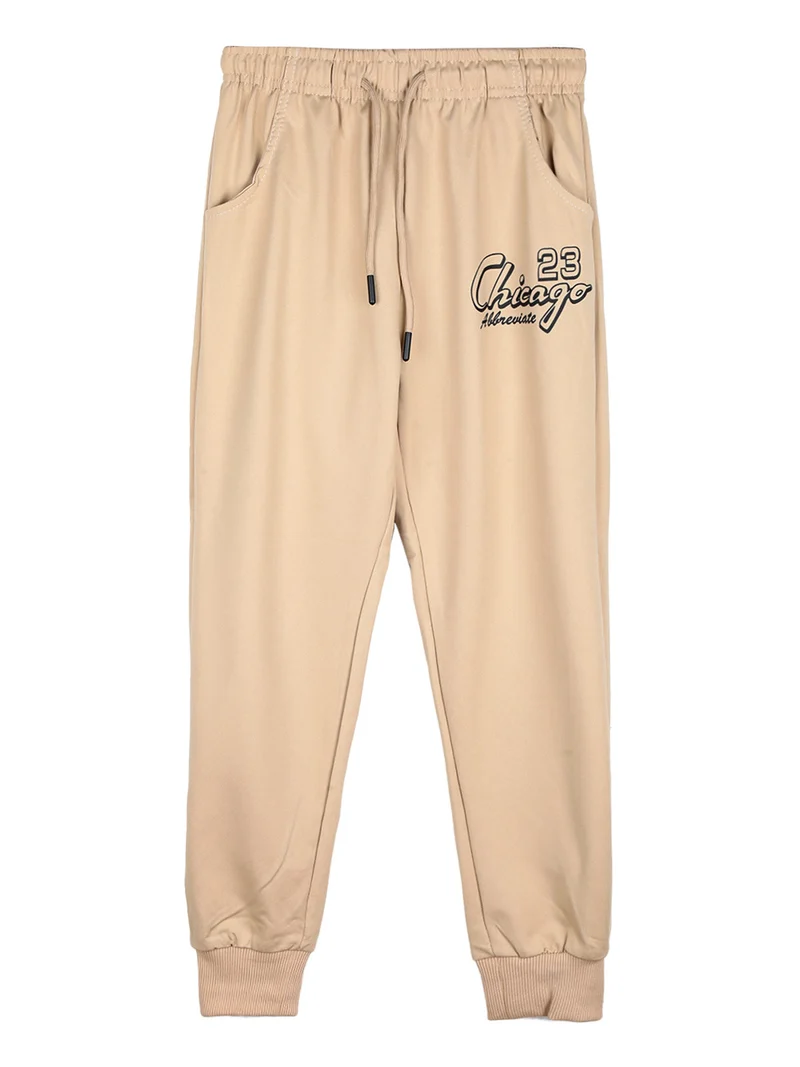 Completo tuta da ragazzo con cappuccio e zip - khaki