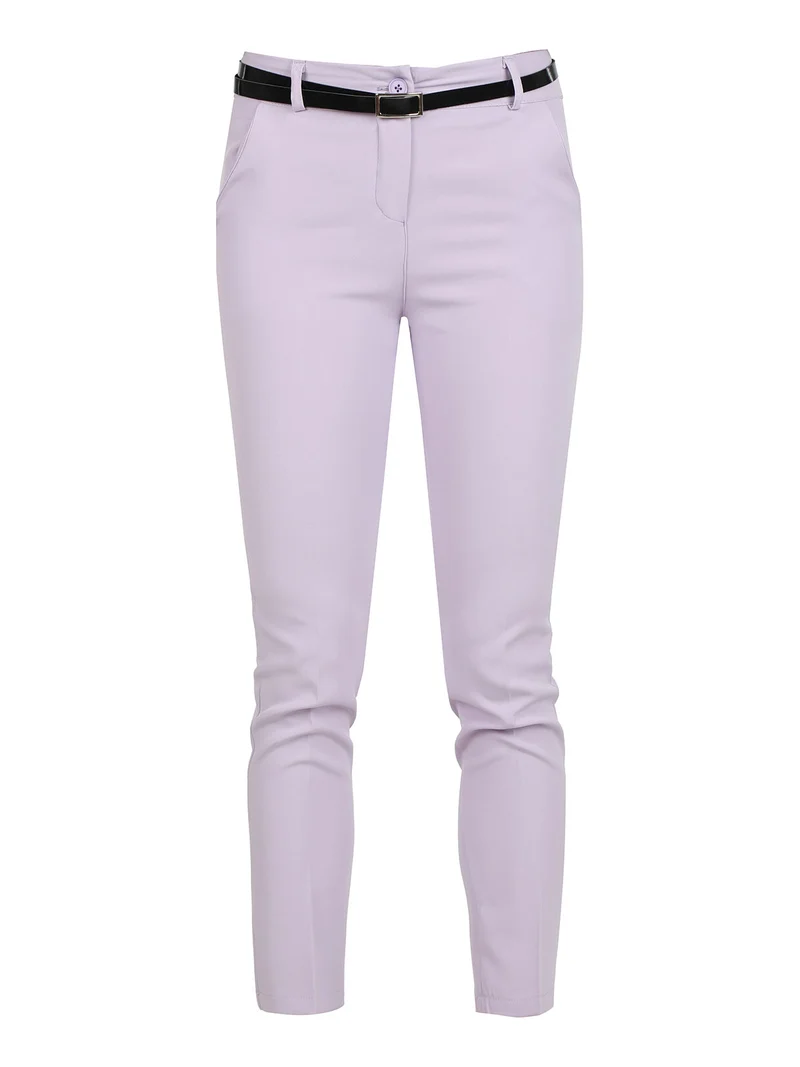 Pantaloni classici da donna a sigaretta - lilla