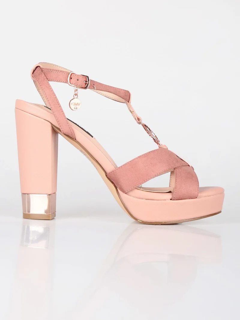 GianMarcoVenturi sandali con tacco e plateau - rosa