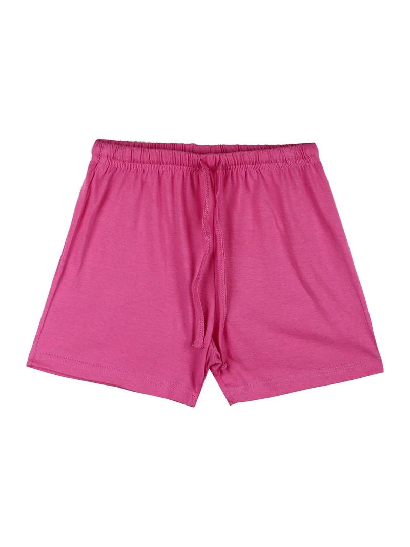 Pigiama corto da bambina in cotone - rosa