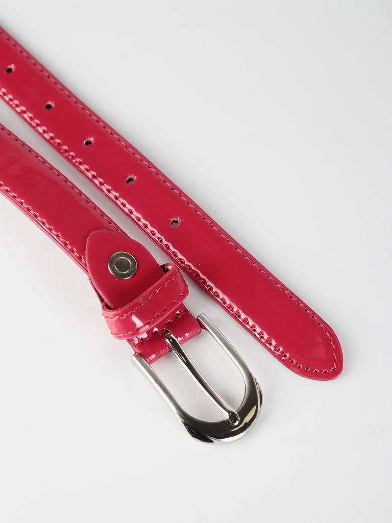 Cintura donna in vernice - rosso