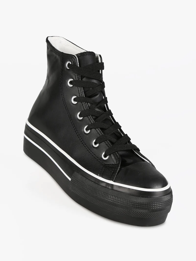 Sneakers alte da donna con platform - nero