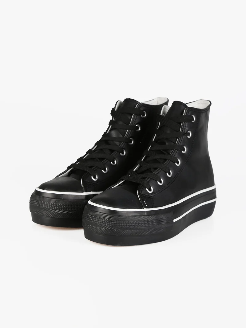 Sneakers alte da donna con platform - nero