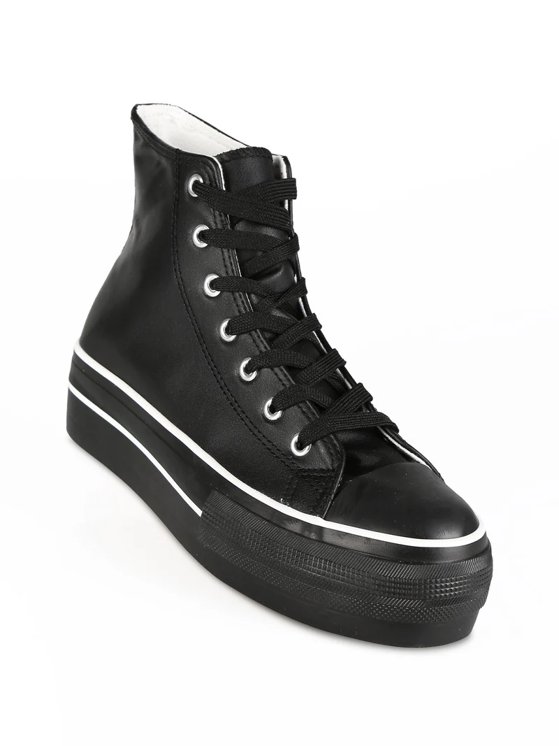 Sneakers alte da donna con platform - nero