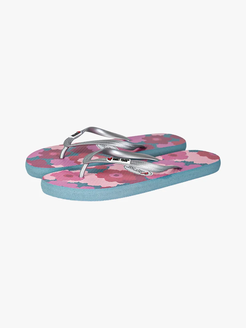 Infradito donna colorate in gomma - argento