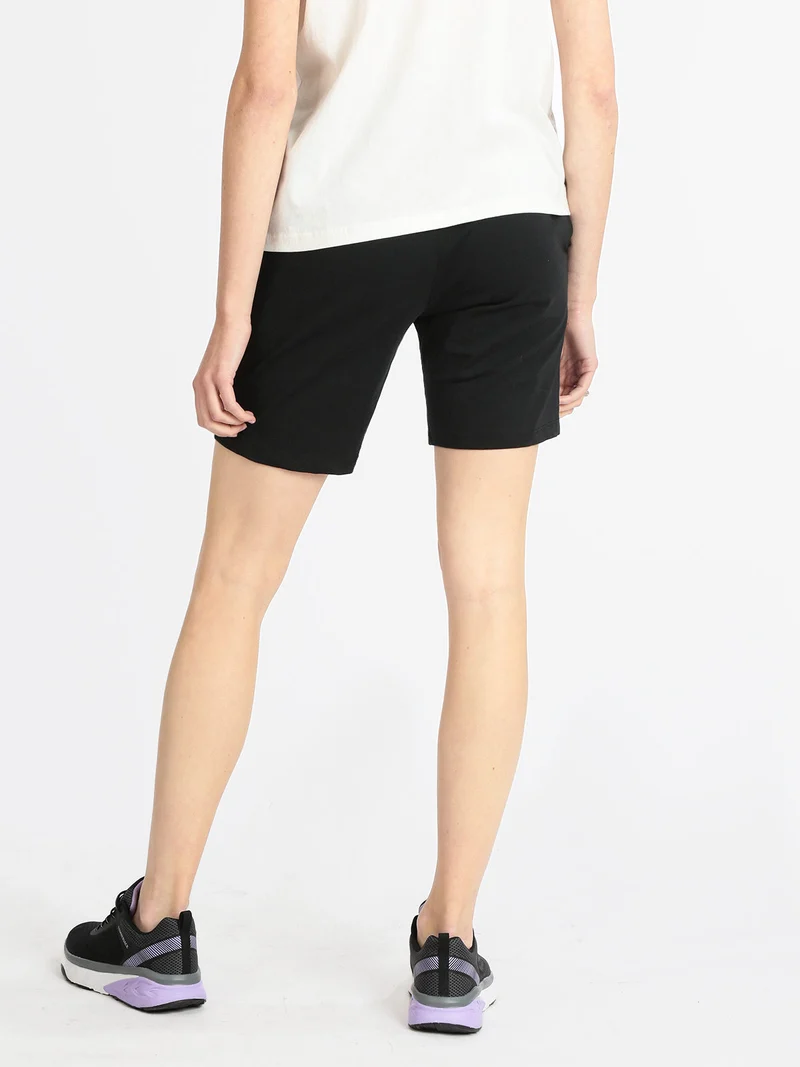 Shorts sportivi donna con coulisse - nero