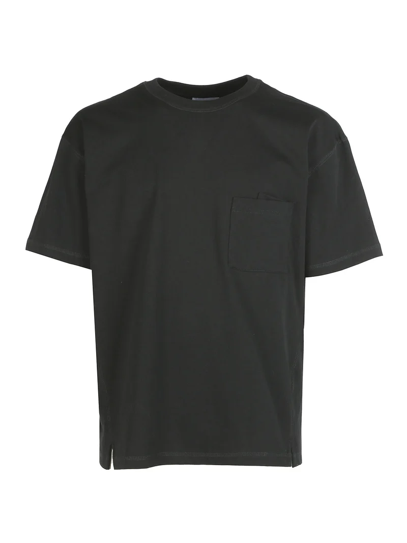 T-shirt uomo in cotone con doppio taschino - nero