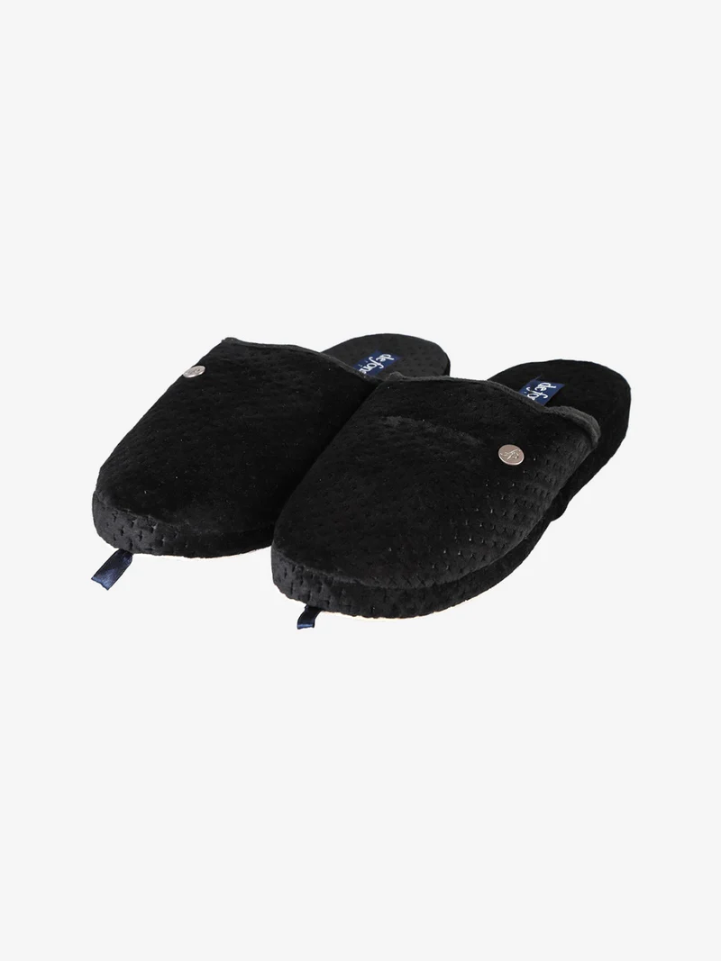 Pantofole da uomo in tessuto - nero