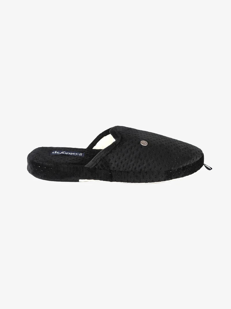 Pantofole da uomo in tessuto - nero