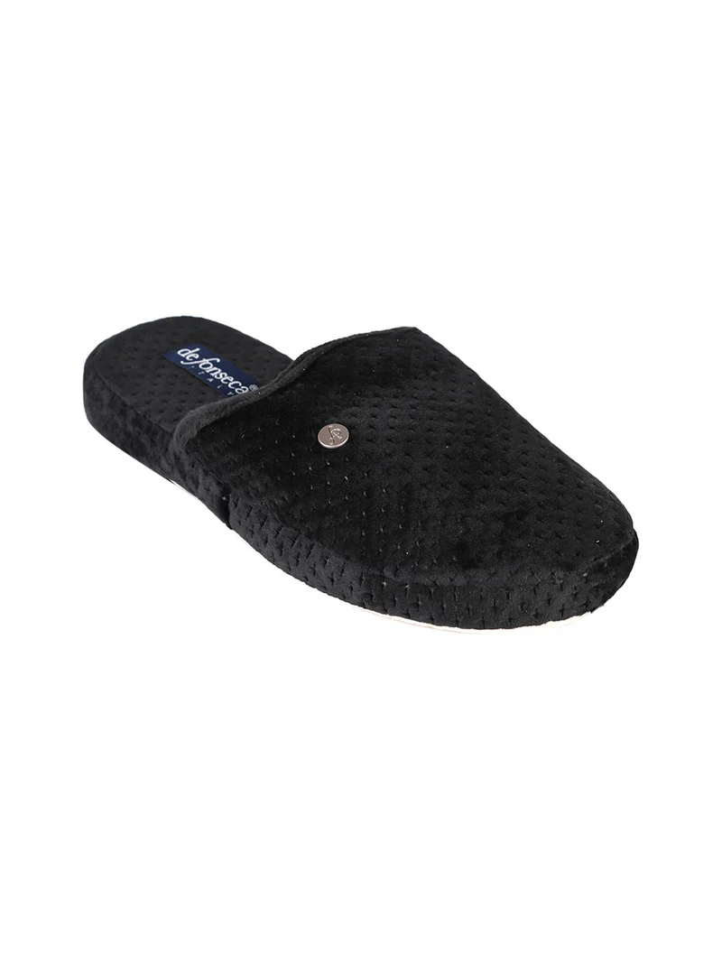 Pantofole da uomo in tessuto - nero