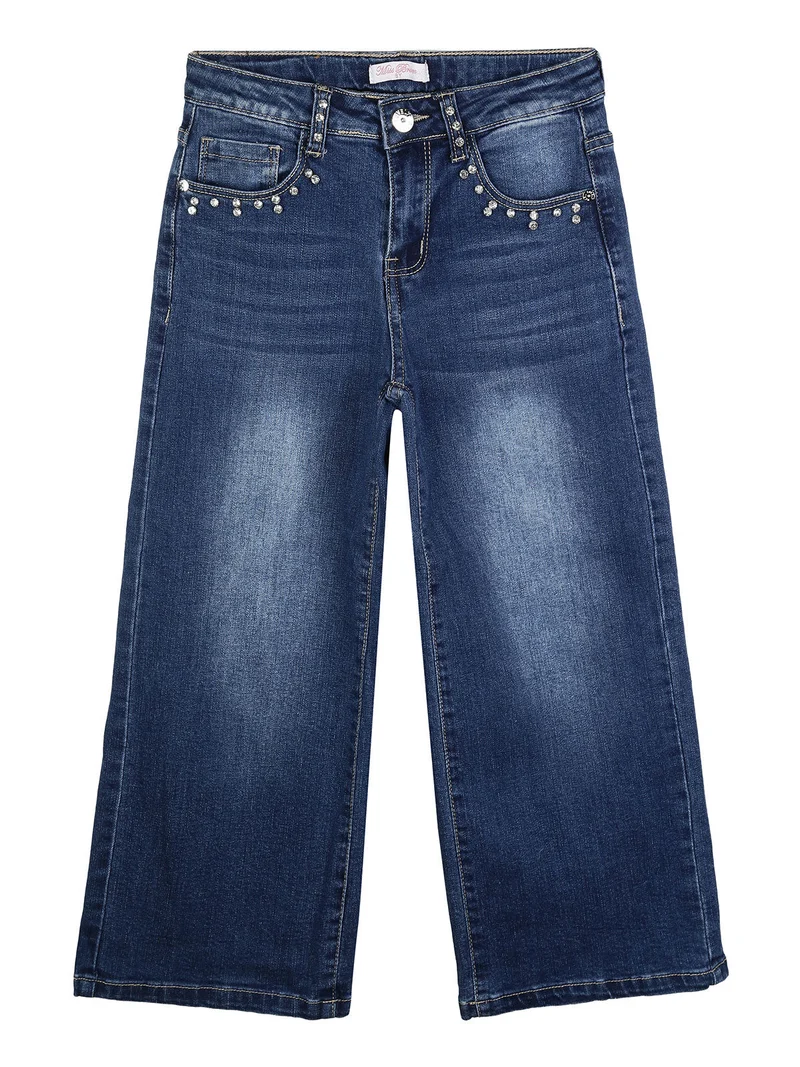 Jeans larghi da bambina con strass - jeans