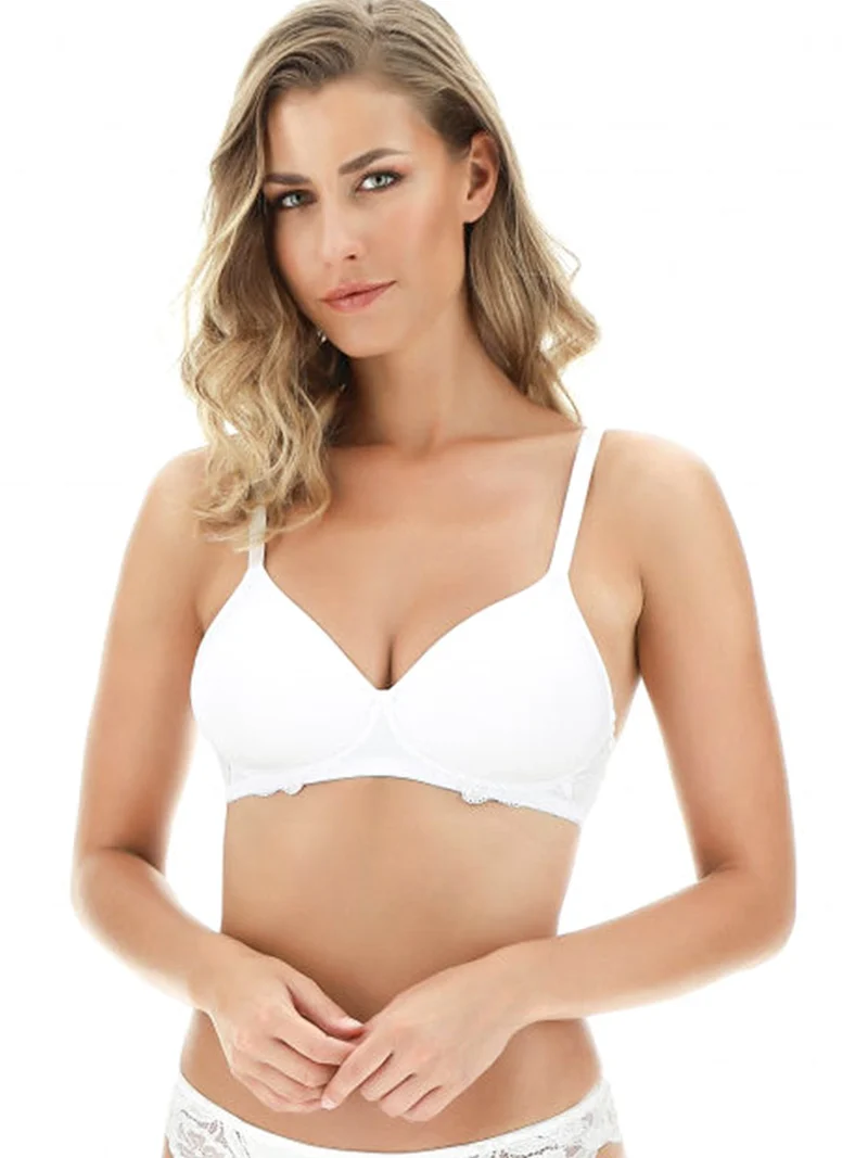 260 Reggiseno sfoderato in pizzo COPPA C - bianco