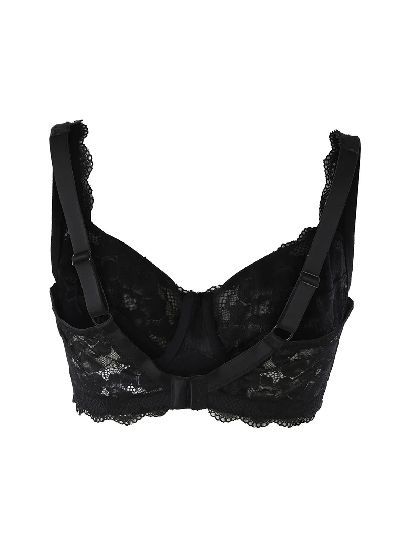 AR12 Reggiseno sfoderato con ferretto coppa E - nero