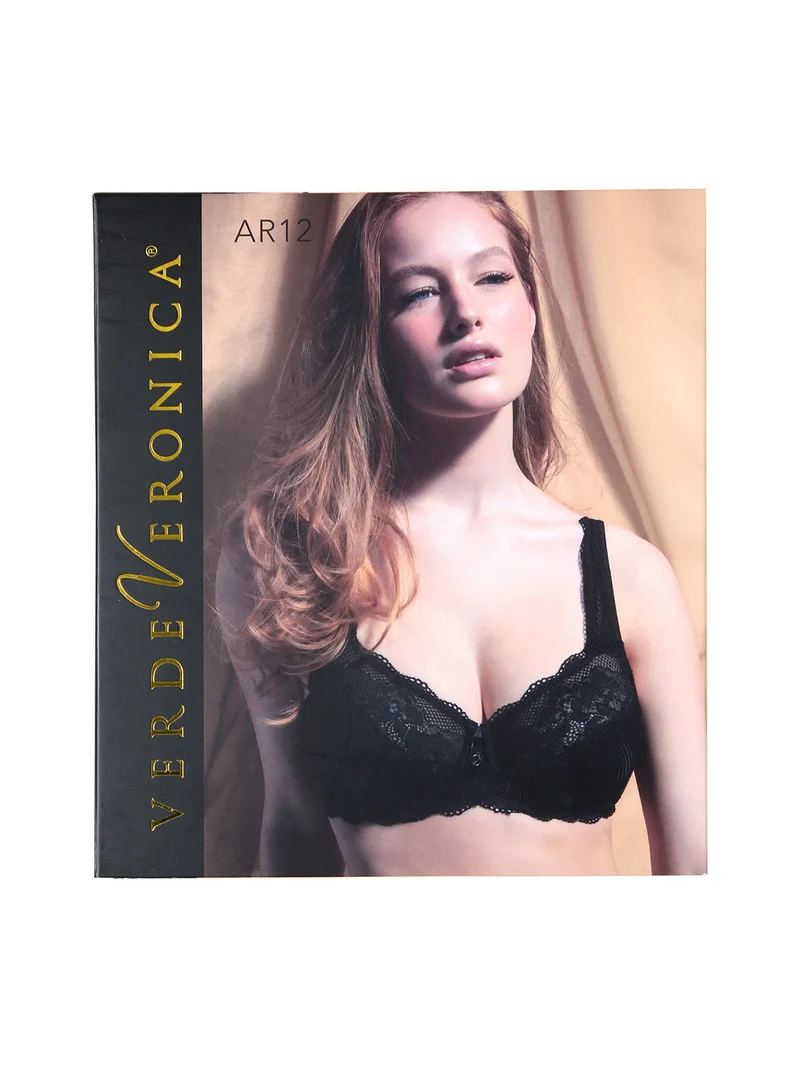AR12 Reggiseno sfoderato con ferretto coppa E - nero