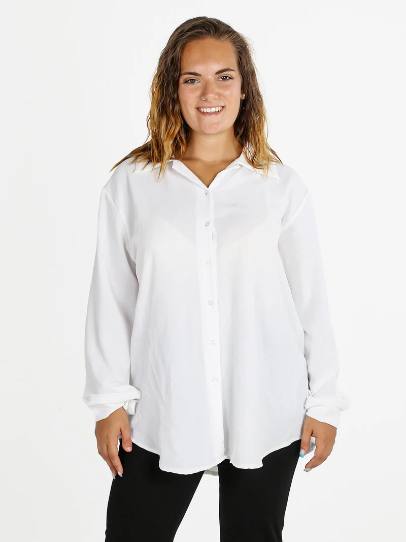Camicia donna a maniche lunghe - bianco
