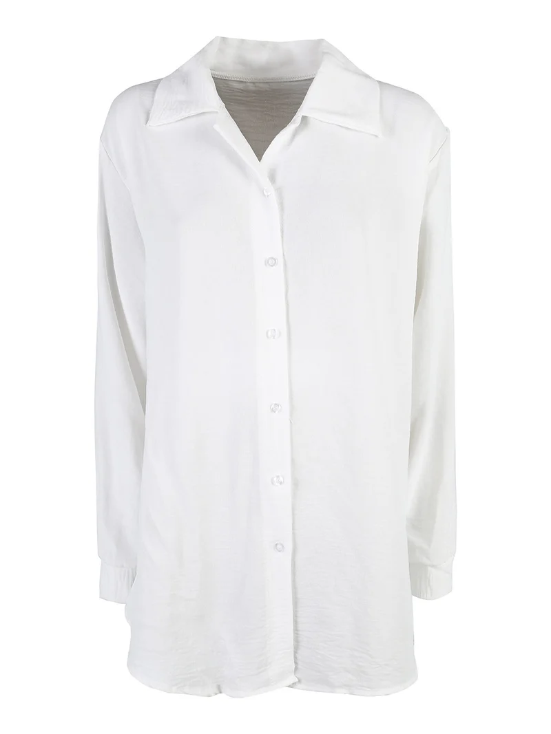 Camicia donna a maniche lunghe - bianco