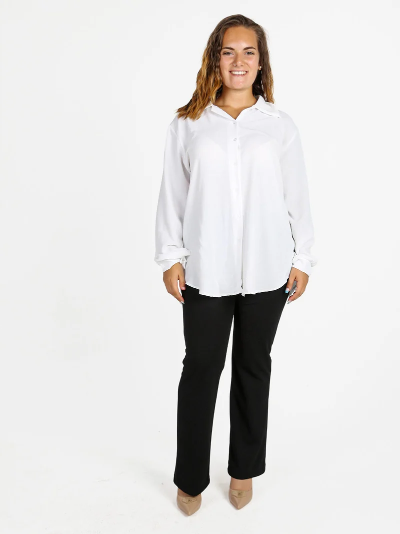 Camicia donna a maniche lunghe - bianco