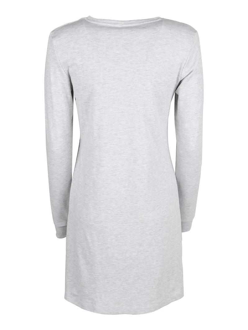 Minnie camicia da notte girocollo a maniche lunghe - grigio chiaro