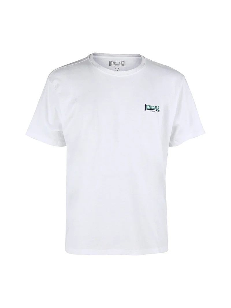 T-shirt girocollo da uomo in cotone con logo - bianco