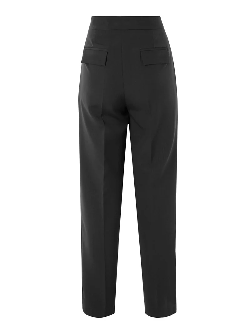 Completo elegante da donna con blazer e pantaloni a gamba larga - nero